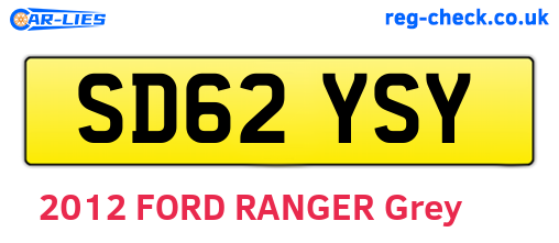 SD62YSY are the vehicle registration plates.