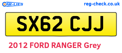 SX62CJJ are the vehicle registration plates.