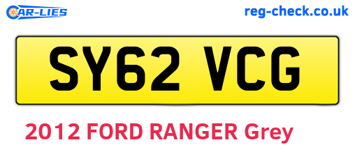 SY62VCG are the vehicle registration plates.