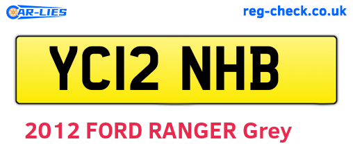 YC12NHB are the vehicle registration plates.