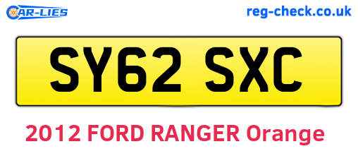 SY62SXC are the vehicle registration plates.