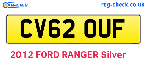 CV62OUF are the vehicle registration plates.