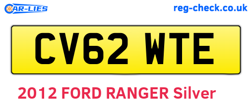 CV62WTE are the vehicle registration plates.