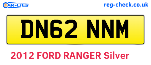 DN62NNM are the vehicle registration plates.