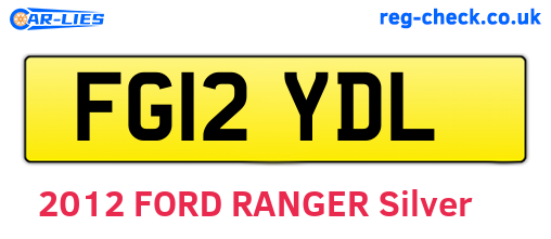 FG12YDL are the vehicle registration plates.