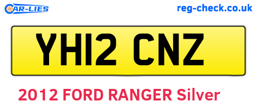 YH12CNZ are the vehicle registration plates.