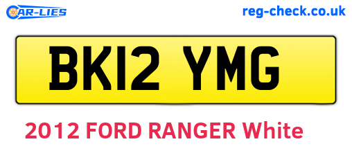 BK12YMG are the vehicle registration plates.