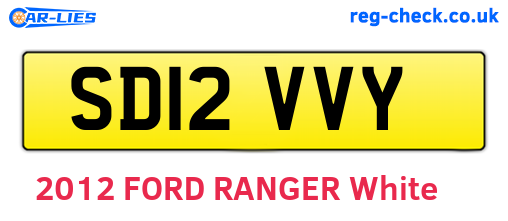 SD12VVY are the vehicle registration plates.