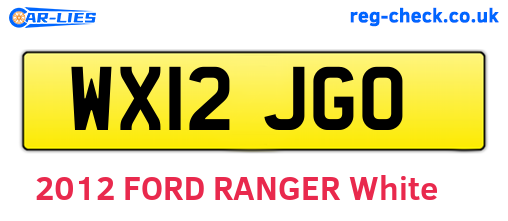 WX12JGO are the vehicle registration plates.