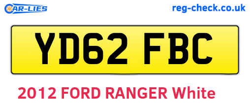 YD62FBC are the vehicle registration plates.