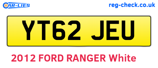 YT62JEU are the vehicle registration plates.