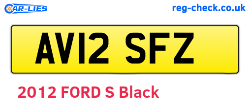 AV12SFZ are the vehicle registration plates.
