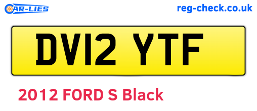 DV12YTF are the vehicle registration plates.
