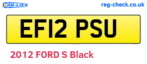 EF12PSU are the vehicle registration plates.