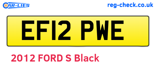 EF12PWE are the vehicle registration plates.