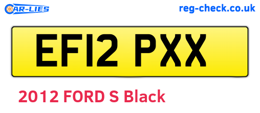 EF12PXX are the vehicle registration plates.