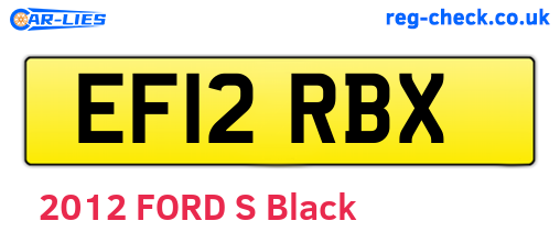 EF12RBX are the vehicle registration plates.