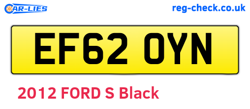 EF62OYN are the vehicle registration plates.