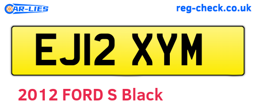 EJ12XYM are the vehicle registration plates.