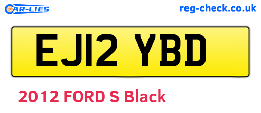EJ12YBD are the vehicle registration plates.