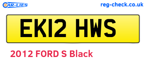 EK12HWS are the vehicle registration plates.