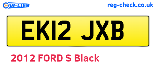 EK12JXB are the vehicle registration plates.