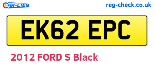 EK62EPC are the vehicle registration plates.