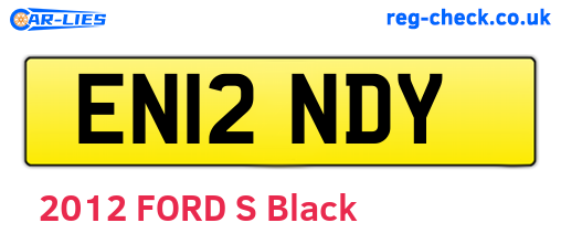 EN12NDY are the vehicle registration plates.