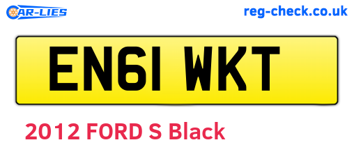 EN61WKT are the vehicle registration plates.