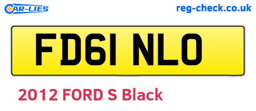 FD61NLO are the vehicle registration plates.