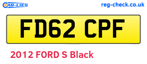 FD62CPF are the vehicle registration plates.