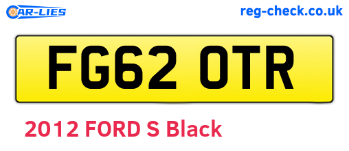 FG62OTR are the vehicle registration plates.