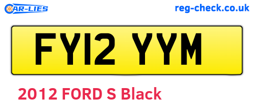 FY12YYM are the vehicle registration plates.