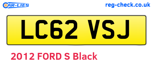 LC62VSJ are the vehicle registration plates.