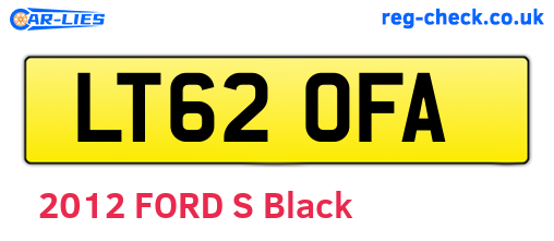 LT62OFA are the vehicle registration plates.