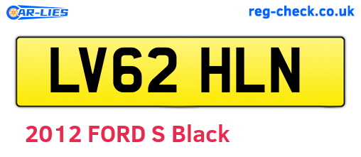 LV62HLN are the vehicle registration plates.