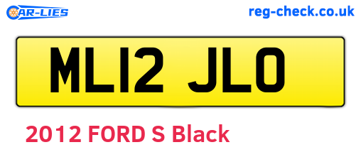 ML12JLO are the vehicle registration plates.