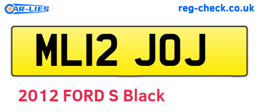 ML12JOJ are the vehicle registration plates.