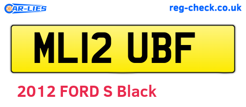 ML12UBF are the vehicle registration plates.