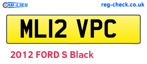 ML12VPC are the vehicle registration plates.