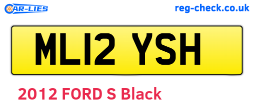 ML12YSH are the vehicle registration plates.