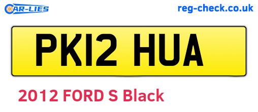 PK12HUA are the vehicle registration plates.