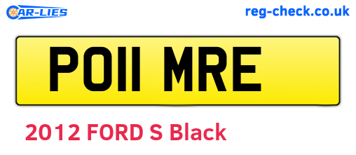 PO11MRE are the vehicle registration plates.