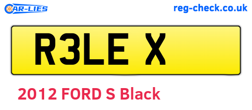 R3LEX are the vehicle registration plates.