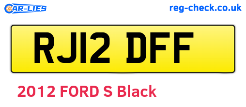 RJ12DFF are the vehicle registration plates.