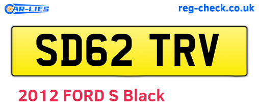 SD62TRV are the vehicle registration plates.