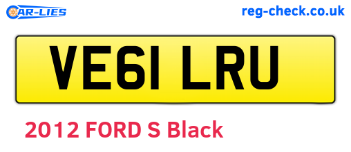 VE61LRU are the vehicle registration plates.