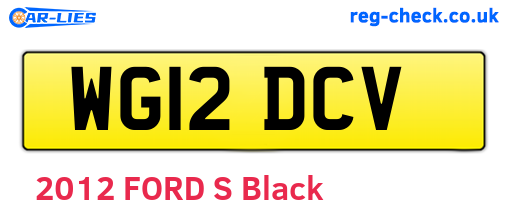 WG12DCV are the vehicle registration plates.