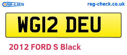WG12DEU are the vehicle registration plates.