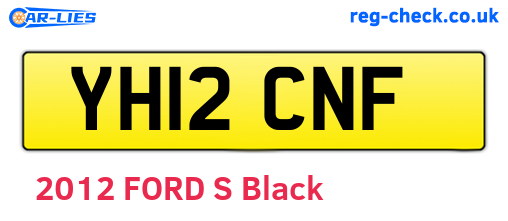 YH12CNF are the vehicle registration plates.